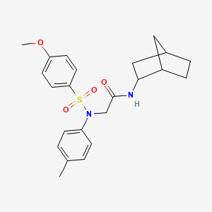 molecular formula C23H28N2O4S B3977378 N~1~-bicyclo[2.2.1]hept-2-yl-N~2~-[(4-methoxyphenyl)sulfonyl]-N~2~-(4-methylphenyl)glycinamide 