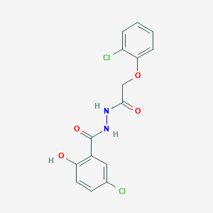 molecular formula C15H12Cl2N2O4 B397738 5-chloro-N'-[(2-chlorophenoxy)acetyl]-2-hydroxybenzohydrazide 