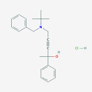molecular formula C22H28ClNO B3977381 5-[benzyl(tert-butyl)amino]-2-phenyl-3-pentyn-2-ol hydrochloride 