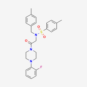 N-[2-[4-(2-fluorophenyl)piperazin-1-yl]-2-oxoethyl]-4-methyl-N-[(4-methylphenyl)methyl]benzenesulfonamide