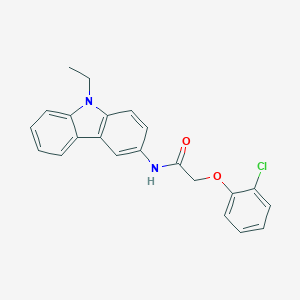 molecular formula C22H19ClN2O2 B397740 2-(2-chlorophenoxy)-N-(9-ethylcarbazol-3-yl)acetamide 