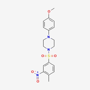 1-(4-methoxyphenyl)-4-[(4-methyl-3-nitrophenyl)sulfonyl]piperazine