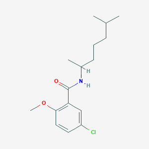 molecular formula C16H24ClNO2 B3977411 5-chloro-N-(1,5-dimethylhexyl)-2-methoxybenzamide 
