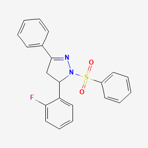 5-(2-fluorophenyl)-3-phenyl-1-(phenylsulfonyl)-4,5-dihydro-1H-pyrazole