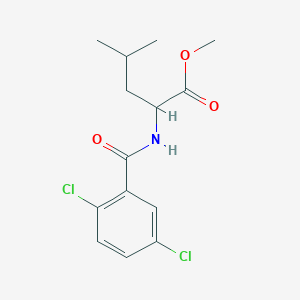 molecular formula C14H17Cl2NO3 B3977423 methyl N-(2,5-dichlorobenzoyl)leucinate 