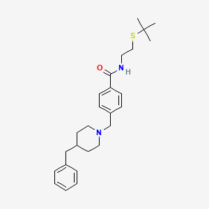 molecular formula C26H36N2OS B3977428 4-[(4-benzyl-1-piperidinyl)methyl]-N-[2-(tert-butylthio)ethyl]benzamide 