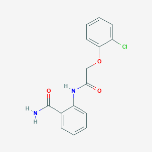 molecular formula C15H13ClN2O3 B397743 2-{[(2-Chlorophenoxy)acetyl]amino}benzamide 