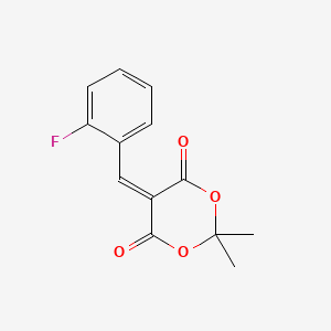 molecular formula C13H11FO4 B3977441 5-(2-氟苄叉亚甲基)-2,2-二甲基-1,3-二氧六环-4,6-二酮 CAS No. 23160-08-9