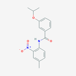molecular formula C17H18N2O4 B3977457 3-isopropoxy-N-(4-methyl-2-nitrophenyl)benzamide 