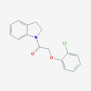 molecular formula C16H14ClNO2 B397747 2-(2-Chloro-phenoxy)-1-(2,3-dihydro-indol-1-yl)-ethanone 