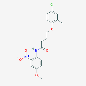 molecular formula C18H19ClN2O5 B3977476 4-(4-chloro-2-methylphenoxy)-N-(4-methoxy-2-nitrophenyl)butanamide 