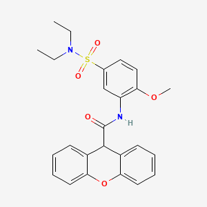 molecular formula C25H26N2O5S B3977480 N-{5-[(diethylamino)sulfonyl]-2-methoxyphenyl}-9H-xanthene-9-carboxamide 
