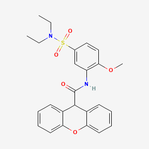 N-[5-(diethylsulfamoyl)-2-methoxyphenyl]-9H-xanthene-9-carboxamide