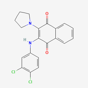 molecular formula C20H16Cl2N2O2 B3977497 2-[(3,4-dichlorophenyl)amino]-3-(1-pyrrolidinyl)naphthoquinone 