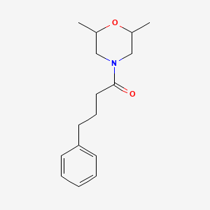 molecular formula C16H23NO2 B3977509 2,6-dimethyl-4-(4-phenylbutanoyl)morpholine 