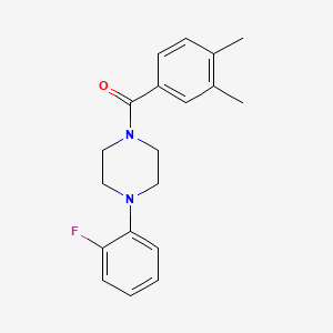 molecular formula C19H21FN2O B3977529 1-(3,4-dimethylbenzoyl)-4-(2-fluorophenyl)piperazine 