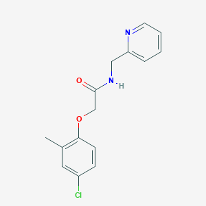 molecular formula C15H15ClN2O2 B397755 2-(4-chloro-2-methylphenoxy)-N-(pyridin-2-ylmethyl)acetamide 