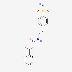 molecular formula C18H22N2O3S B3977550 N-{2-[4-(aminosulfonyl)phenyl]ethyl}-3-phenylbutanamide 