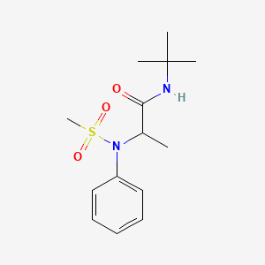 molecular formula C14H22N2O3S B3977564 N~1~-(tert-butyl)-N~2~-(methylsulfonyl)-N~2~-phenylalaninamide 