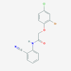 2-(2-bromo-4-chlorophenoxy)-N-(2-cyanophenyl)acetamide