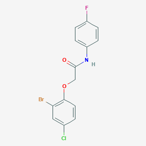 2-(2-bromo-4-chlorophenoxy)-N-(4-fluorophenyl)acetamide