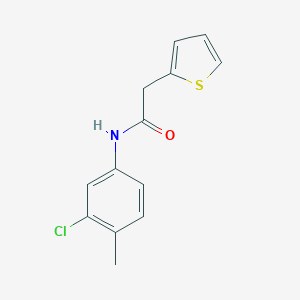 molecular formula C13H12ClNOS B397760 N-(3-chloro-4-methylphenyl)-2-(2-thienyl)acetamide 