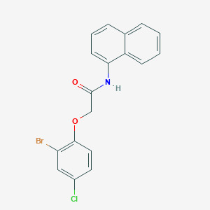 molecular formula C18H13BrClNO2 B397761 2-(2-bromo-4-chlorophenoxy)-N-(1-naphthyl)acetamide 