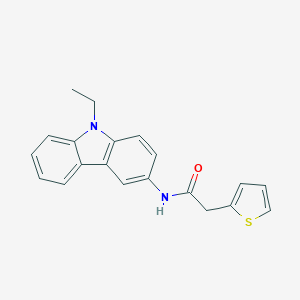 molecular formula C20H18N2OS B397762 N-(9-ethylcarbazol-3-yl)-2-thiophen-2-ylacetamide CAS No. 322723-53-5