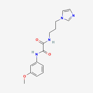 molecular formula C15H18N4O3 B3977626 N-[3-(1H-imidazol-1-yl)propyl]-N'-(3-methoxyphenyl)ethanediamide 
