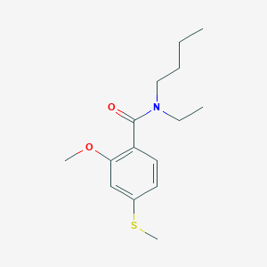 molecular formula C15H23NO2S B3977634 N-butyl-N-ethyl-2-methoxy-4-(methylthio)benzamide 