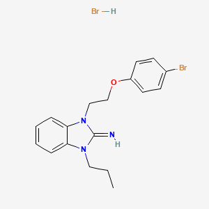 molecular formula C18H21Br2N3O B3977648 1-[2-(4-bromophenoxy)ethyl]-3-propyl-1,3-dihydro-2H-benzimidazol-2-imine hydrobromide 