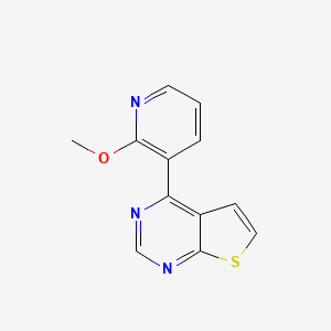 molecular formula C12H9N3OS B3977655 4-(2-methoxypyridin-3-yl)thieno[2,3-d]pyrimidine 