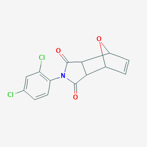 molecular formula C14H9Cl2NO3 B397767 4-(2,4-Dichlorophenyl)-10-oxa-4-azatricyclo[5.2.1.0~2,6~]dec-8-ene-3,5-dione 
