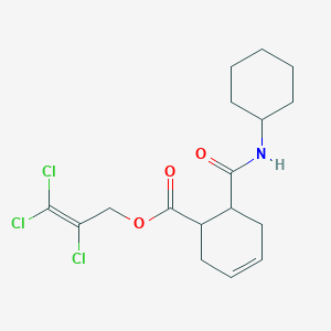 molecular formula C17H22Cl3NO3 B3977681 2,3,3-trichloro-2-propen-1-yl 6-[(cyclohexylamino)carbonyl]-3-cyclohexene-1-carboxylate 