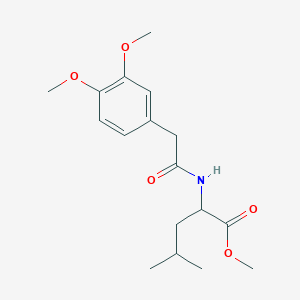 molecular formula C17H25NO5 B3977687 methyl N-[(3,4-dimethoxyphenyl)acetyl]leucinate 