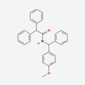 molecular formula C28H25NO2 B3977689 N-[(4-methoxyphenyl)(phenyl)methyl]-2,2-diphenylacetamide 