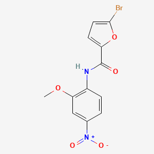 molecular formula C12H9BrN2O5 B3977692 5-bromo-N-(2-methoxy-4-nitrophenyl)-2-furamide 