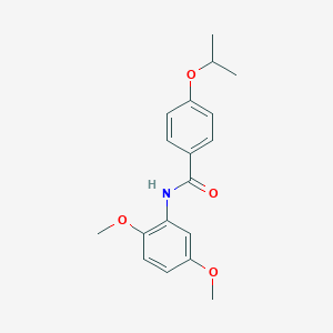 molecular formula C18H21NO4 B397770 N-(2,5-dimethoxyphenyl)-4-propan-2-yloxybenzamide CAS No. 722461-02-1