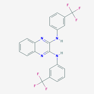 molecular formula C22H14F6N4 B397771 2,3-Quinoxalinediamine, N,N'-bis[3-(trifluoromethyl)phenyl]- CAS No. 195822-24-3