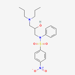 molecular formula C21H29N3O5S B3977722 N-[3-(dipropylamino)-2-hydroxypropyl]-4-nitro-N-phenylbenzenesulfonamide 