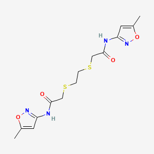 molecular formula C14H18N4O4S2 B3977729 2,2'-[1,2-ethanediylbis(thio)]bis[N-(5-methyl-3-isoxazolyl)acetamide] 