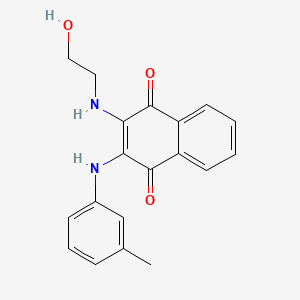 molecular formula C19H18N2O3 B3977738 2-[(2-hydroxyethyl)amino]-3-[(3-methylphenyl)amino]naphthoquinone 