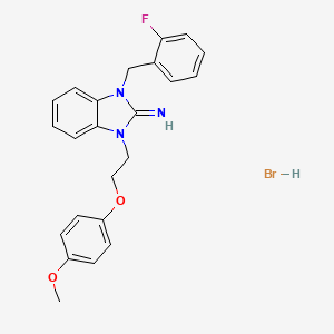 1-(2-fluorobenzyl)-3-[2-(4-methoxyphenoxy)ethyl]-1,3-dihydro-2H-benzimidazol-2-imine hydrobromide
