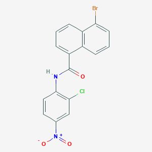 molecular formula C17H10BrClN2O3 B3977752 5-bromo-N-(2-chloro-4-nitrophenyl)-1-naphthamide 