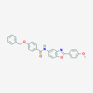 molecular formula C28H22N2O4 B397776 4-(benzyloxy)-N-[2-(4-methoxyphenyl)-1,3-benzoxazol-5-yl]benzamide 