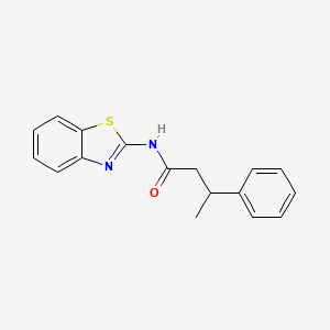 molecular formula C17H16N2OS B3977784 N-1,3-benzothiazol-2-yl-3-phenylbutanamide 