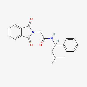 molecular formula C21H22N2O3 B3977786 2-(1,3-dioxo-1,3-dihydro-2H-isoindol-2-yl)-N-(3-methyl-1-phenylbutyl)acetamide 