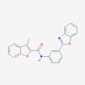 molecular formula C23H16N2O3 B397779 N-[3-(1,3-benzoxazol-2-yl)phenyl]-3-methyl-1-benzofuran-2-carboxamide 