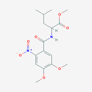 molecular formula C16H22N2O7 B3977799 methyl N-(4,5-dimethoxy-2-nitrobenzoyl)leucinate 