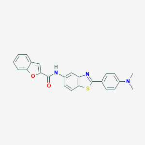 molecular formula C24H19N3O2S B397781 N-{2-[4-(dimethylamino)phenyl]-1,3-benzothiazol-5-yl}-1-benzofuran-2-carboxamide 